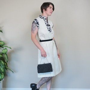 Vintage Cream Linen Carole King Dress